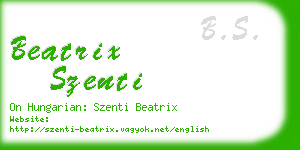 beatrix szenti business card